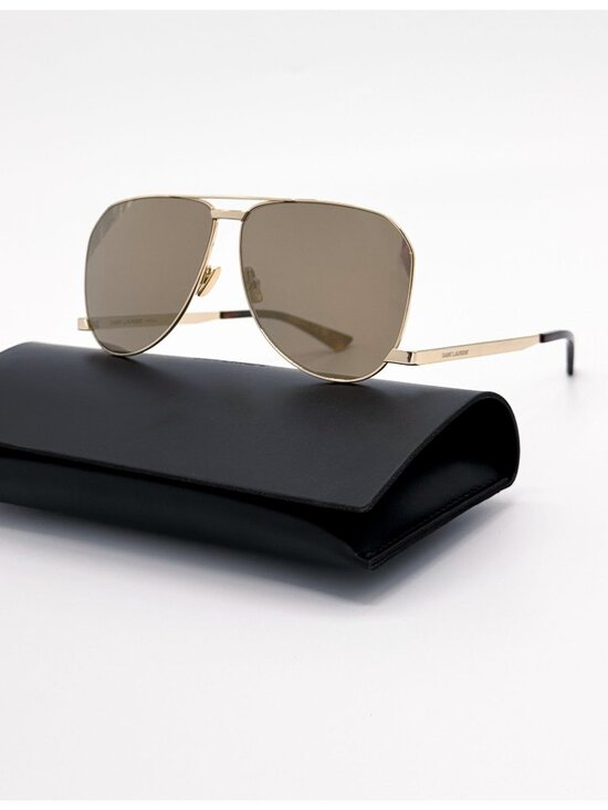 New Saint Laurent Unisex Gold Aviator Sunglasses SL690 DUST 004 main image 5